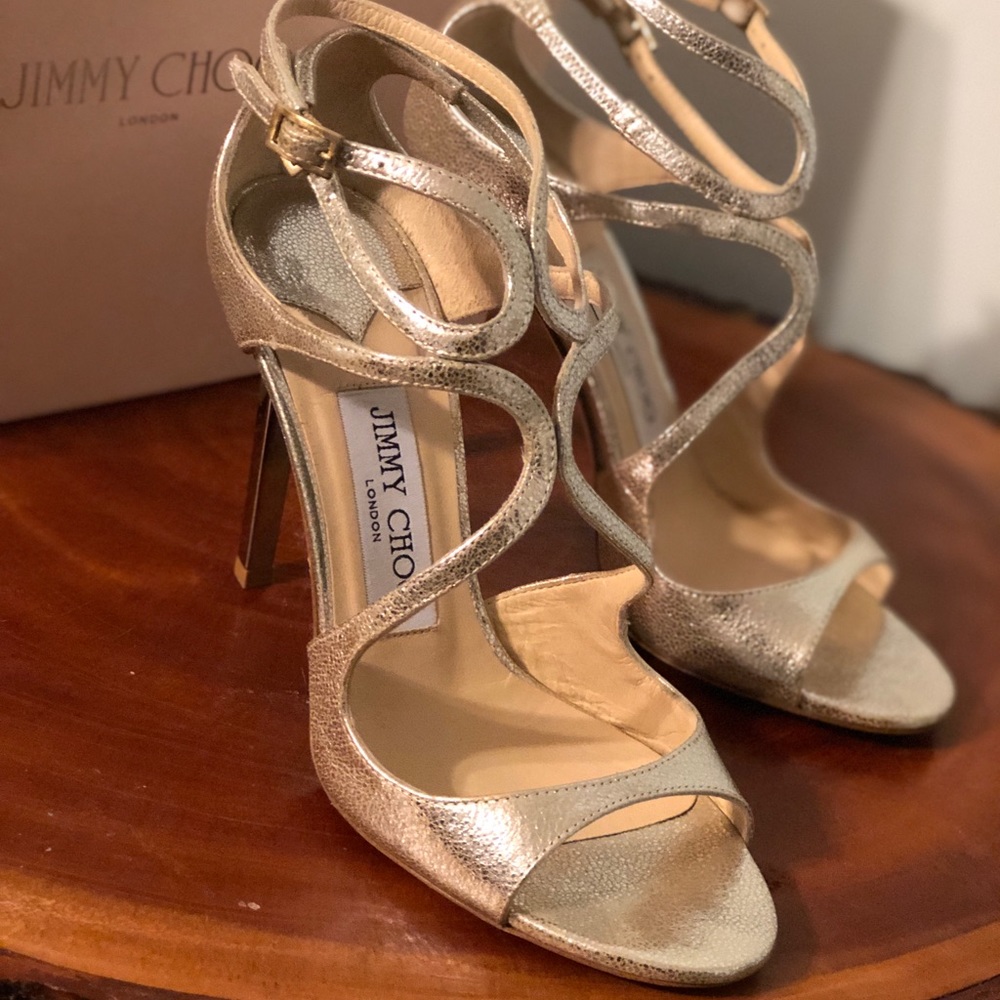 Jimmy Choo | LANG heel | Glitter Champagne